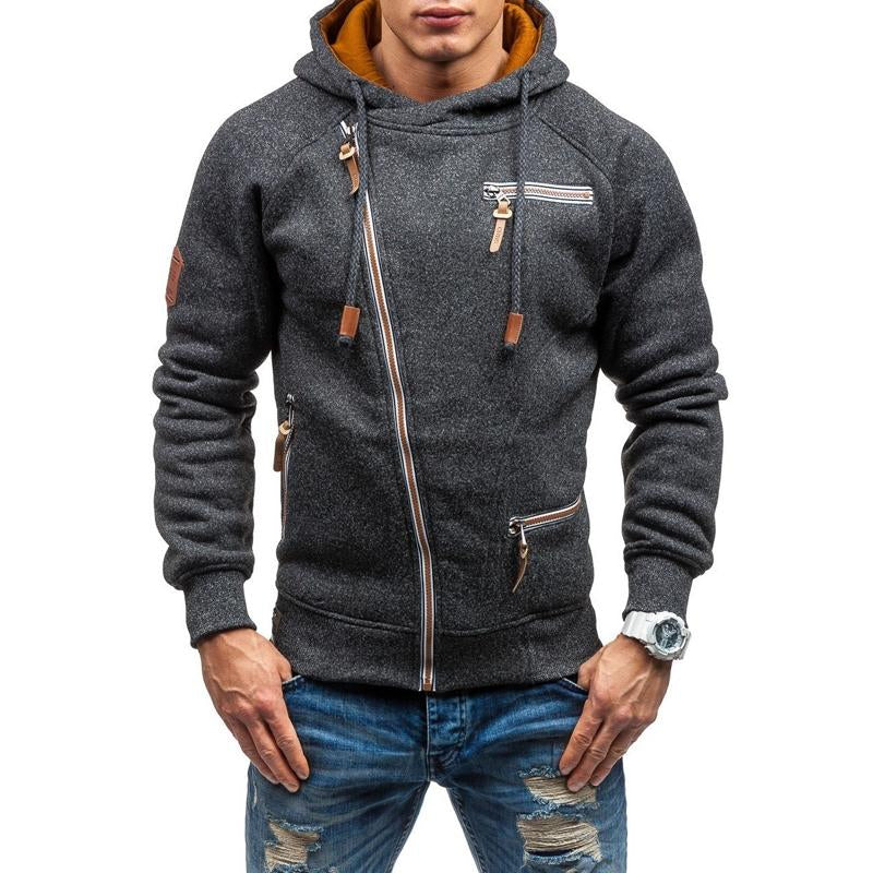 Men's Side Zip Pocket Hoodie Jackets